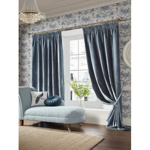 Cortinas Loretta Azul Mar...