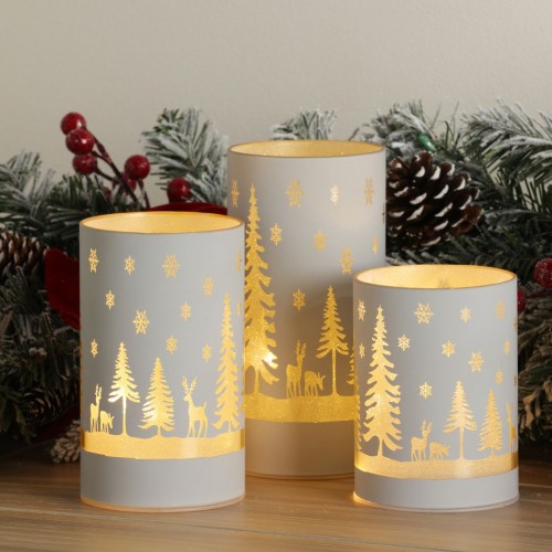 Set of 3 LED Candles in...