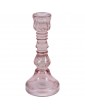 Pink Glass Candestick,...