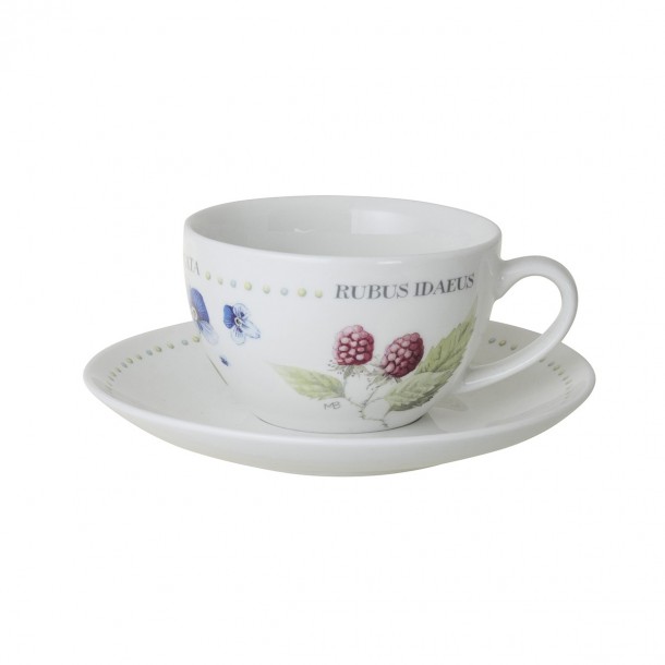 Set of cup and saucer with a lovely floral design.