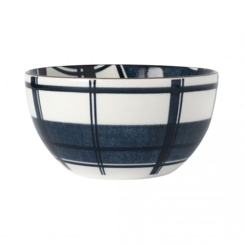 Bowl 14 cm Check Blue Time,...