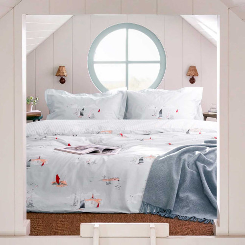 Coastal Boats Blue Bedset,...