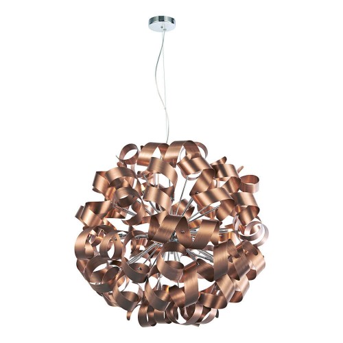 Ceiling lamp Rawley copper x12