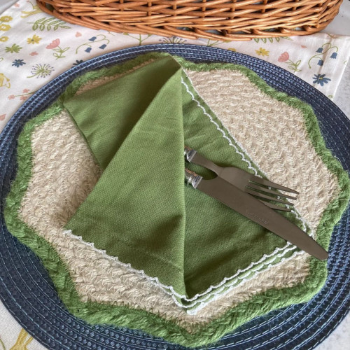 4 Servilletas festoneadas...