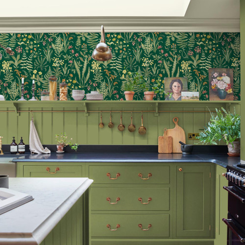 Oshibana Emerald Wallpaper,...