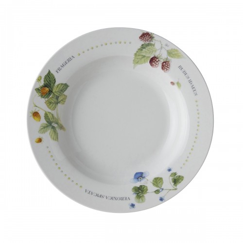 Deep plate with a lovely floral design.