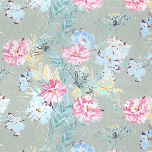 Cosmos Greenish Grey Fabric