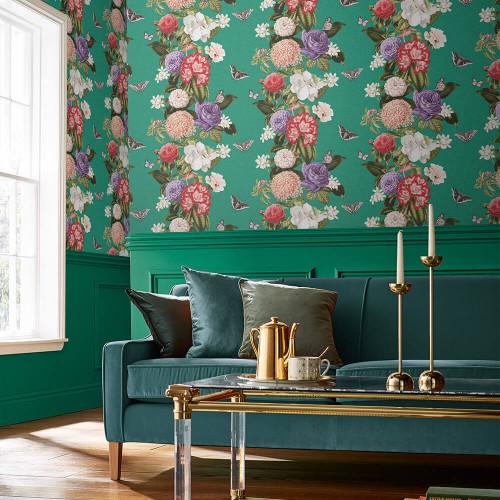 Bloomsbury Emerald Wallpaper