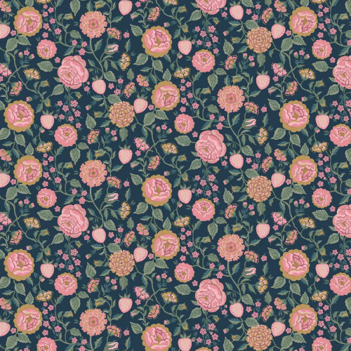 Strawberry Garden Navy Blue...