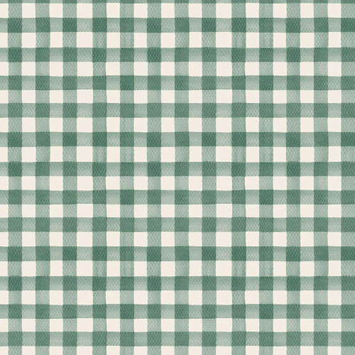 Painted Gingham Green...