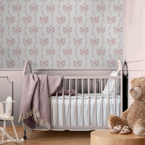 Ribbon Bow Pink Wallpaper...