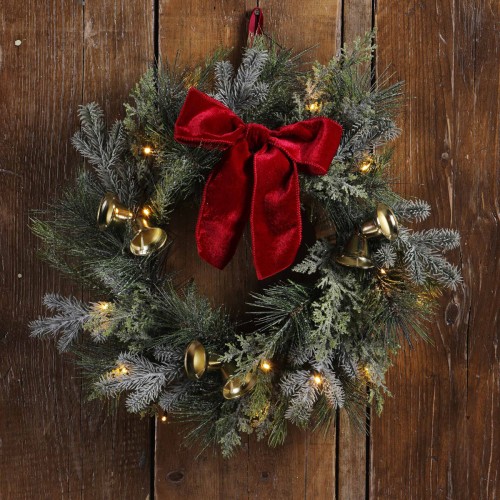 Green 40cm Pre-lit Wreath...