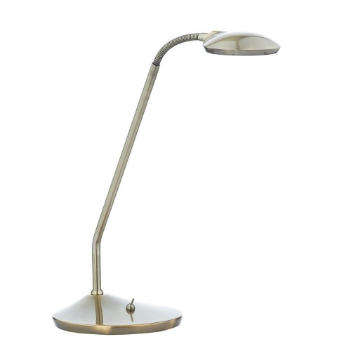 Estilo vintage. Lámpara para escritorio Wellington. Acabado en bronce envejecido, cabezal flexible e interruptor de palanca.