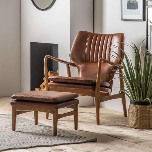 Anglia Brown Leather Chair...