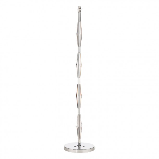 Lámpara de pie Blake de Laura Ashley, hecha de cristal tallado transparente en cuatro segmentos de cristal facetado.