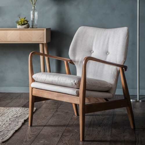 humber armchair dark grey linen