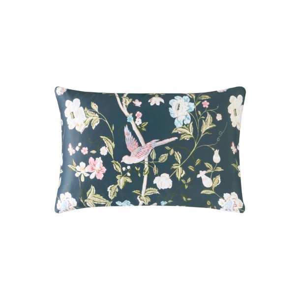 Classic Sumer Palace print, birds and flowers, dark blue background, Laura Ashley. Duvet cover and 1 or 2 pillowcases.