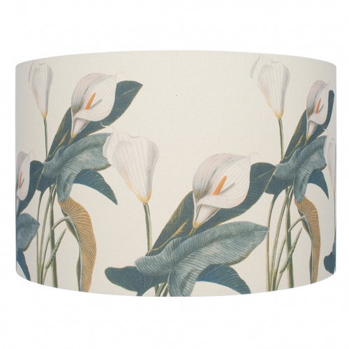 Lily Print Linen Shade