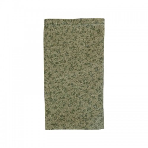 Vintage Wild Clematis Collection, Laura Ashley. Green napkin with flowers. Composition: 40% Cotton, 30% Linen, 30% Polyester.