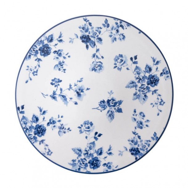 Porcelain cake stand, China Rose blue. Blueprint Collection, Laura Ashley. Base, diameter 30 cm. In a gift box.