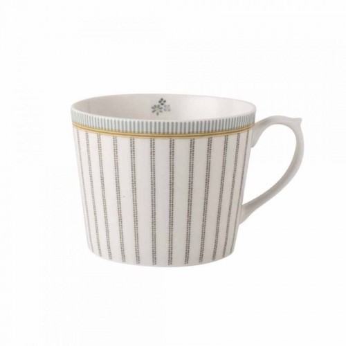 4 glazed porcelain mugs, Laura Ashley. In gray tones, with a gift box, 30 cl.