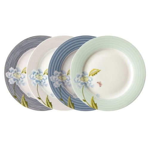 Composed of 4 assorted plates 20 cm, Laura Ashley. In a gift box. Made of porcelain.