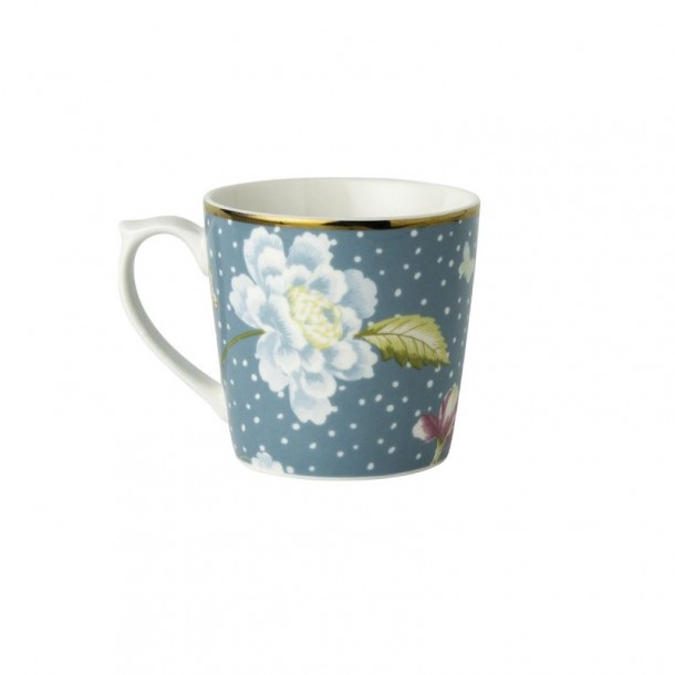 Sea blue Heritage mini mug, Laura Ashley. Capacity 24cl. Made of porcelain. Dishwasher safe.