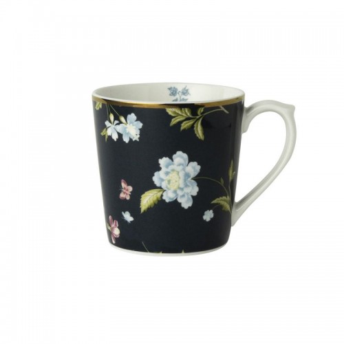 Heritage midnight blue mug, Laura Ashley. Capacity 35 c. Made of porcelain. Dishwasher safe.