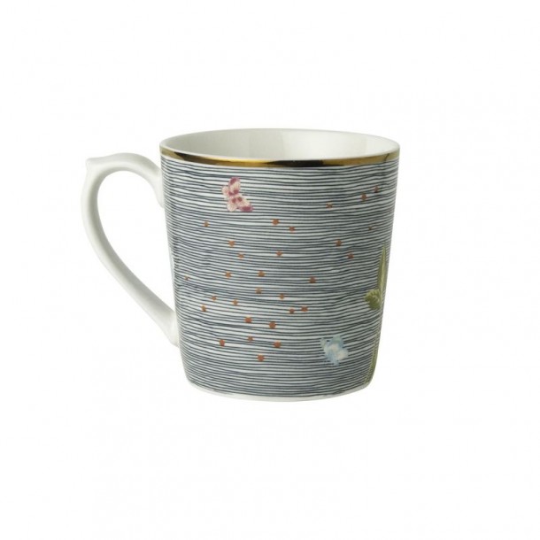 Mug midnight blue stripes Heritage, Laura Ashley. Capacity 35cl. Made of porcelain. Dishwasher safe.