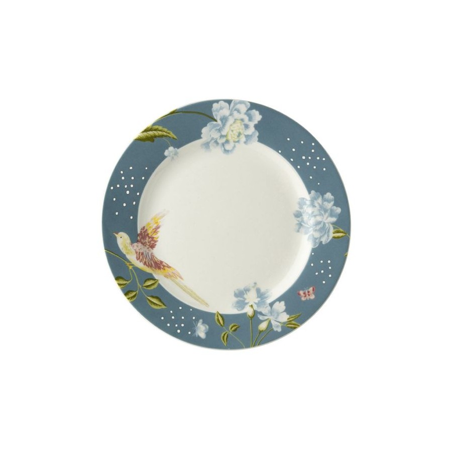 Laura Ashley Sea Blue Heritage Dessert Plate. Diameter 18 cm. Made of porcelain. Dishwasher safe.