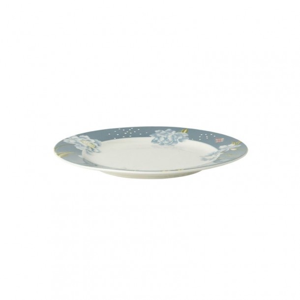 Laura Ashley Sea Blue Heritage Dessert Plate. Diameter 18 cm. Made of porcelain. Dishwasher safe.