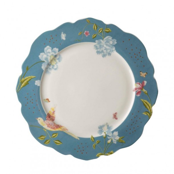 Irregular Seaspray Candy plate with Elveden print. Heritage Collection, Laura Ashley. Dishwasher safe. Diameter 24.5cm