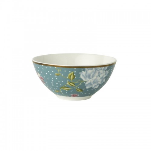 Small Sea Blue Heritage Bowl, Laura Ashley. Capacity 42cl. Made of porcelain. Dishwasher safe.