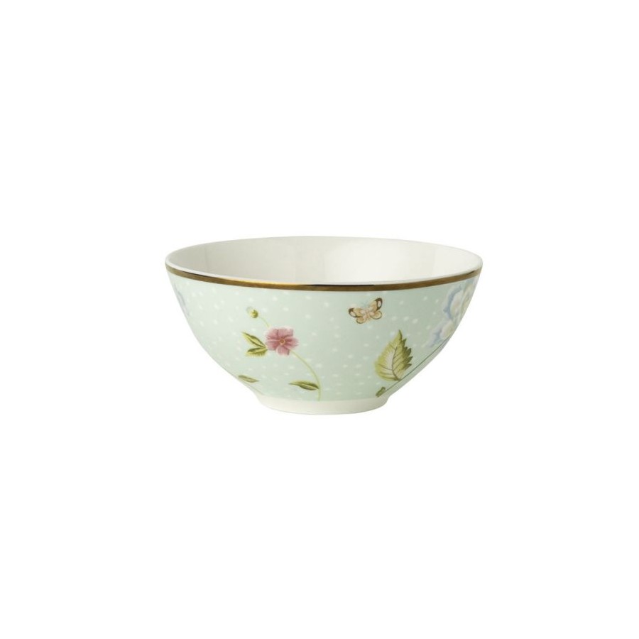 Cuenco pequeño menta Heritage, Laura Ashley. Capacidad 42 cl. Hecho de porcelana. Apto para lavavajillas.