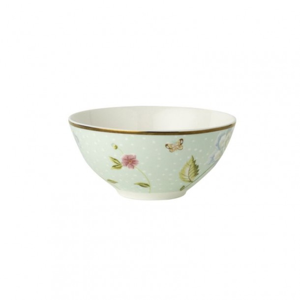 Cuenco pequeño menta Heritage, Laura Ashley. Capacidad 42 cl. Hecho de porcelana. Apto para lavavajillas.