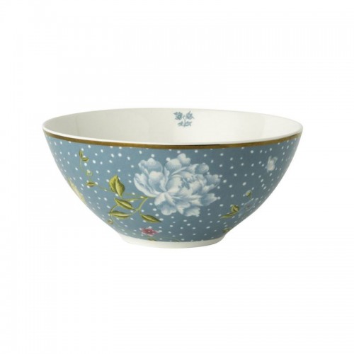 Heritage sea blue bowl, Laura Ashley. Capacity 80cl. Made of porcelain. Dishwasher safe.