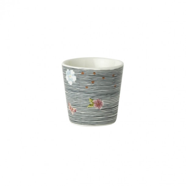 Midnight striped egg cup. Heritage Collection, Laura Ashley. Height 5 cm, porcelain and dishwasher safe.