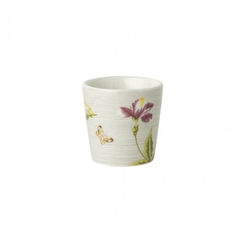 Striped stone egg cup. Heritage Collection, Laura Ashley. Height 5 cm, porcelain and dishwasher safe.