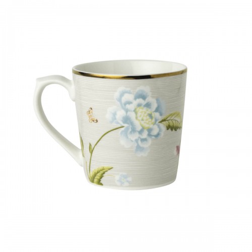 Striped stone mug. Heritage Collection, Laura Ashley. 35 cl capacity, porcelain and dishwasher safe.