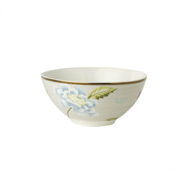 Small striped stone bowl. Heritage Collection, Laura Ashley. 42 cl capacity, made of porcelain and dishwasher safe.
