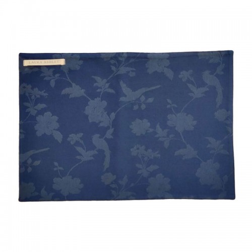 Night blue tablecloth. Heritage Collection, Laura Ashley. 100% cotton. 50cm x 35cm. Machine wash up to 40º C. Jacquard.