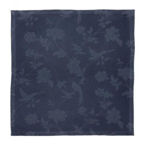 Two-tonal midnight blue Heritage napkin, Laura Ashley. 100% cotton. Measure 45cm x 45cm. Supports machine washing up to 40º C.