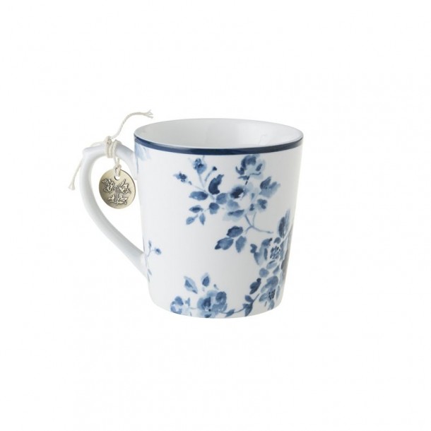 Large China Rose mug 54 cl, combinable with a matching plate from the Blueprint collection, by Laura Ashley.