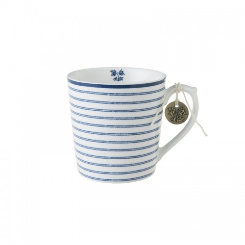 Large Candy Stripe mug 54 cl, combinable with a matching plate from the Blueprint collection, by Laura Ashley.