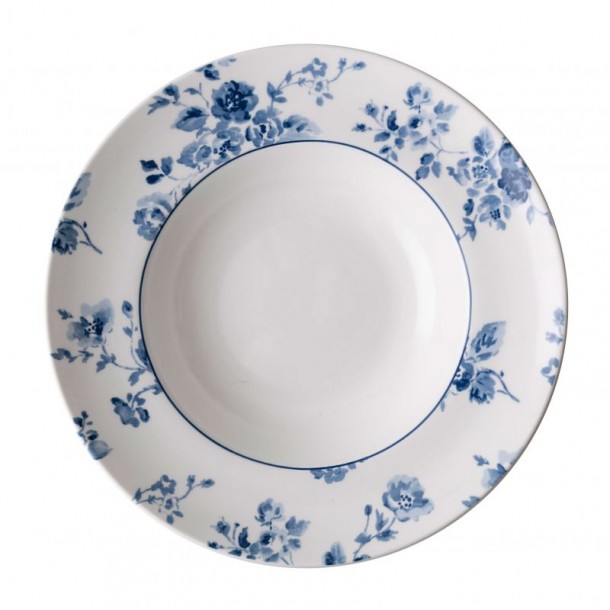 China Rose Deep Plate. Blueprint Collection, by Laura Ashley. Timeless blue and white designs.