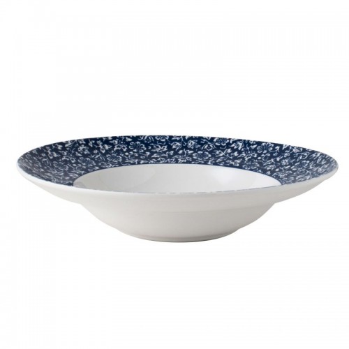 Sweet Allysum Deep Plate. Blueprint Collection, by Laura Ashley. Timeless blue and white designs.