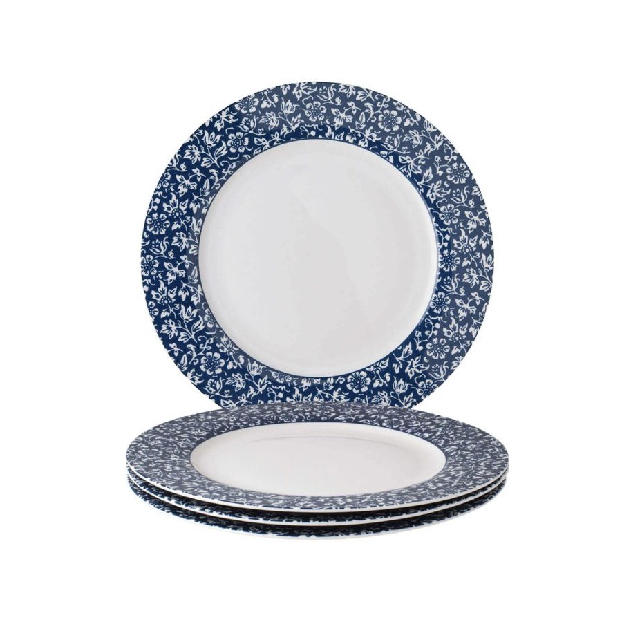 Set of 4 Sweet Allysum plates 26 cm. In a gift box. Blueprint Collection, by Laura Ashley.