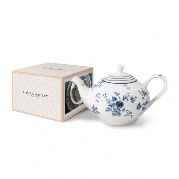 1.6 liter China Rose stamped teapot, in a gift box. Blueprint Collection, by Laura Ashley.