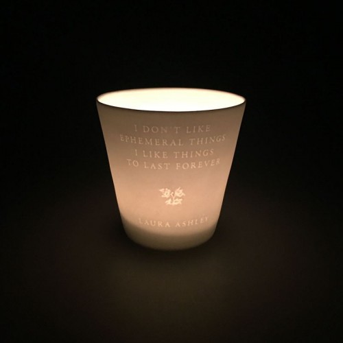 I Don't tealight for mini candles. Blueprint Collection, by Laura Ashley. Bas-relief details.