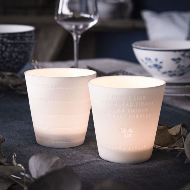 I Don't tealight for mini candles. Blueprint Collection, by Laura Ashley. Bas-relief details.